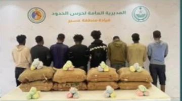 إحباط تهريب 120 كيلو قات في عسير والقبض على 8 مهربين إثيوبيين